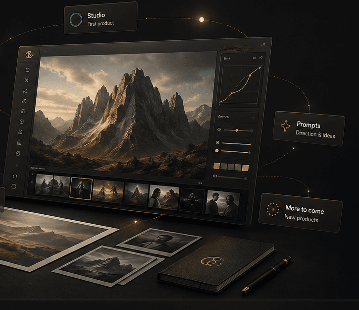 OmniaCreata Studio and ecosystem visual